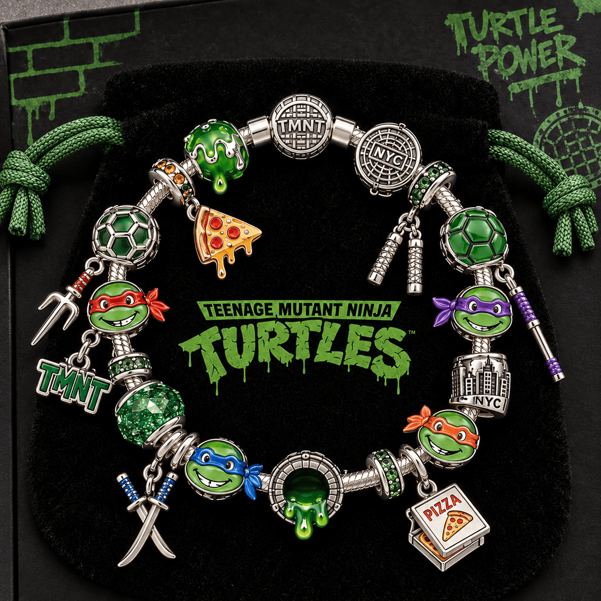 NJT Silver Charm Bracelet Set TTTT