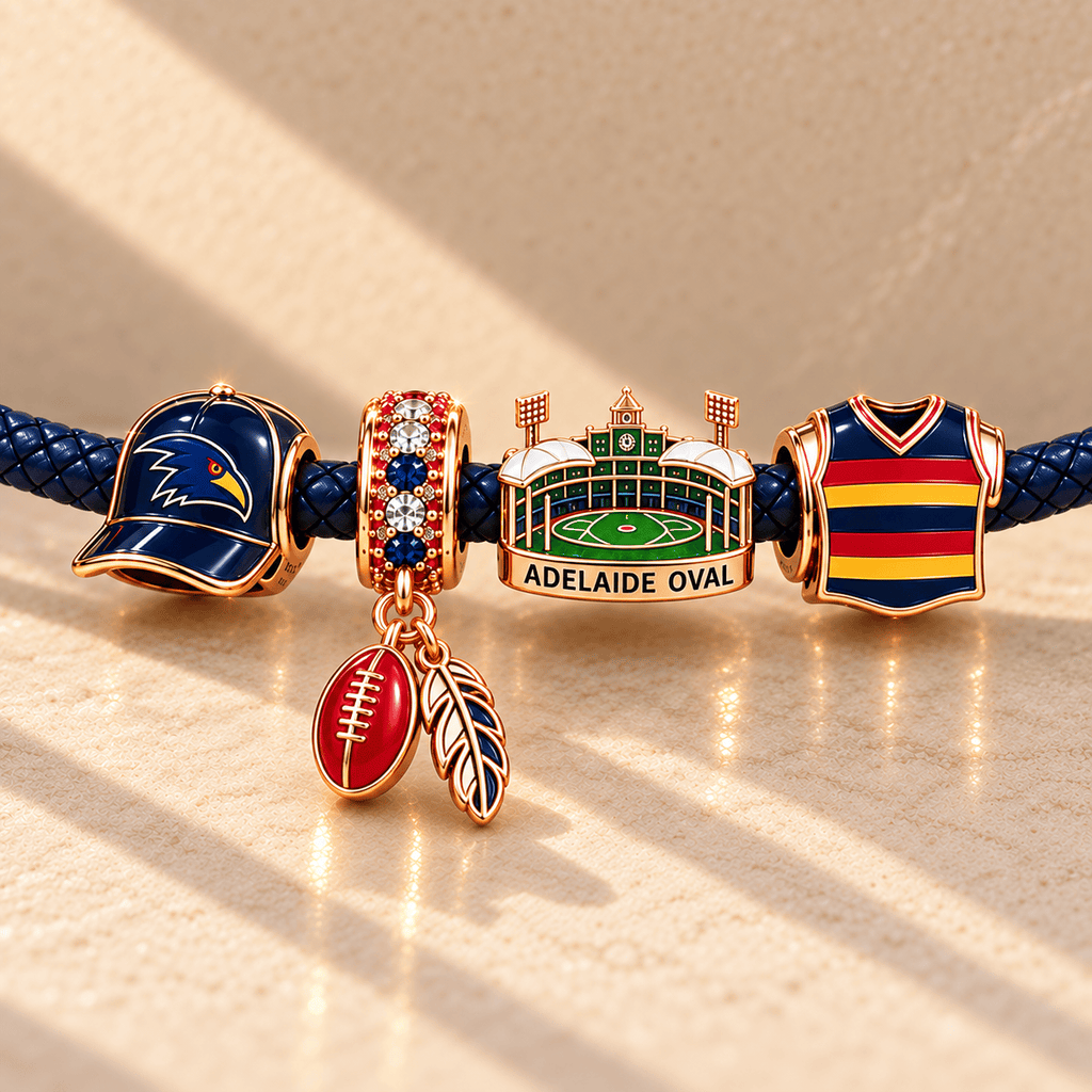 ADLC Braided Leather Charm Bracelet Set NHVH